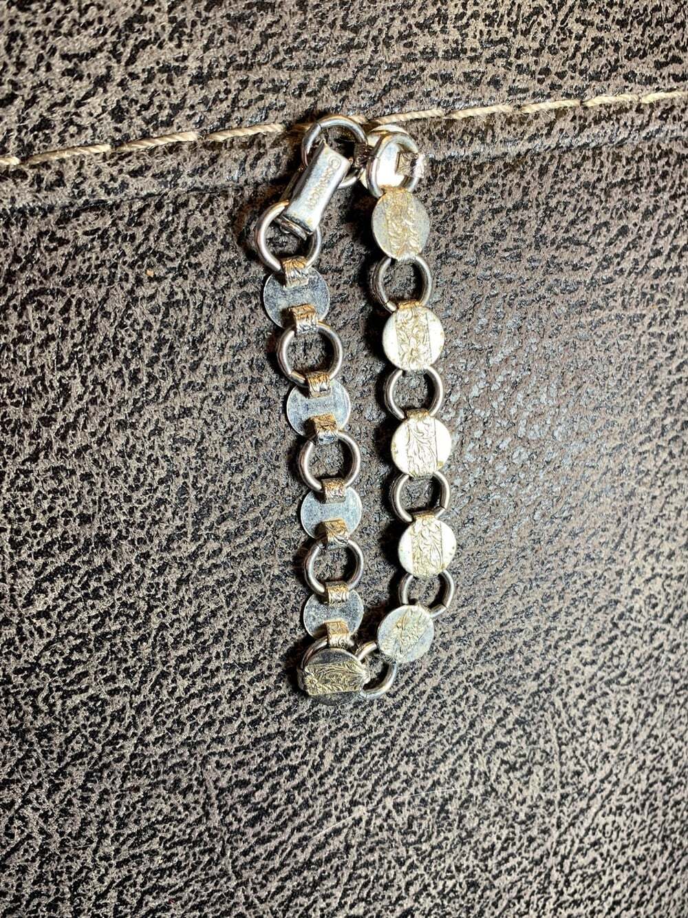 Sarah Coventry Floral Silver Tone link Bracelet